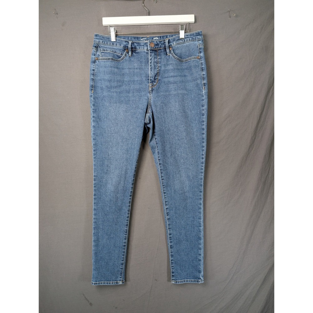 Seven7 Womens High Rise Skinny Jeans Blue Medium Wash Denim Size 10 6663